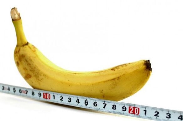 банан мисалында пенисин өлчөө